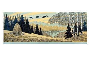 Гравюра Край родной